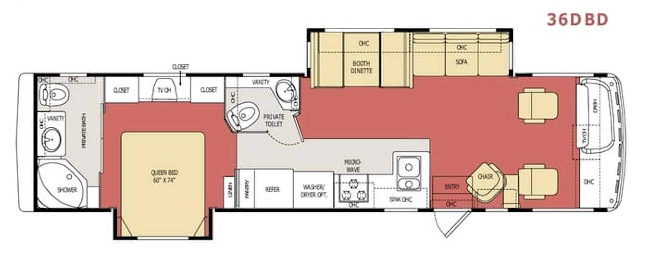 2002 Monarch Monaco RV floorplan