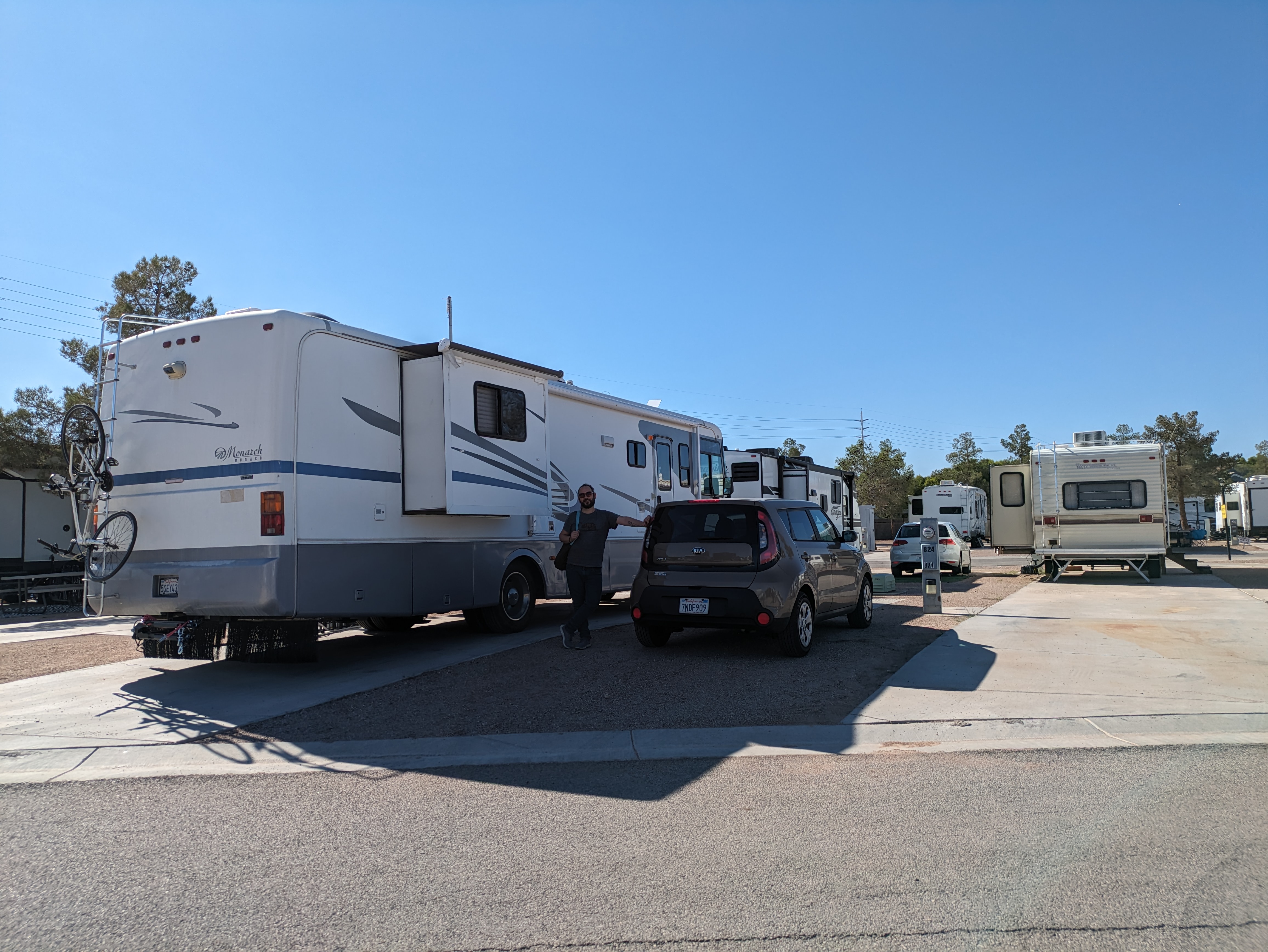 RV parked in scenic location